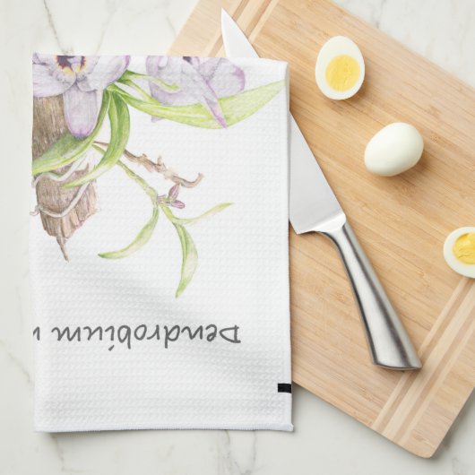 Dendrobium Orchid Geschirrtuch (Viertel Falte)