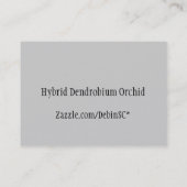 Dendrobium-Orchideen-Blüte ATC-Karte Visitenkarte (Rückseite)