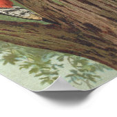 Dendrocopus major von Johann Friedrich Naumann Poster (Ecke)