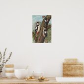 Dendrocopus major von Johann Friedrich Naumann Poster (Küche)