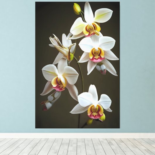 Dendroium Orchids Leinwanddruck (Insitu (Holzboden))