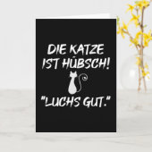 Denglish Hübsch Cat Lynx gut für Lehrer Karte (Gelbe Blume)