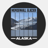 Denhall Glacier Alaska Runder Aufkleber (Vorderseite)