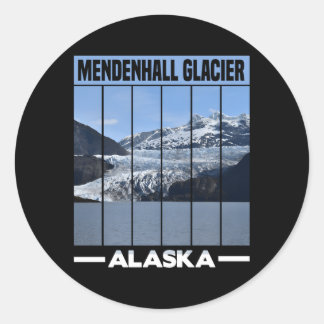 Denhall Glacier Alaska Runder Aufkleber