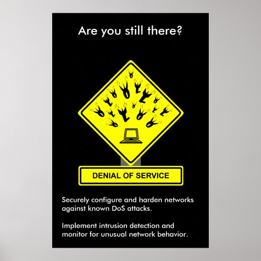 "Denial Service Security Awareness Poster" Poster (Vorne)