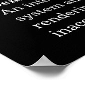 "Denial Service Security Awareness Poster" Poster (Ecke)