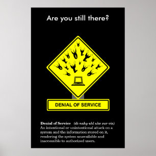 "Denial Service Security Awareness Poster" Poster