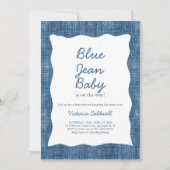Denim A Blue Jean Baby Shower Einladung (Vorderseite)