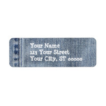 Denim Address Label