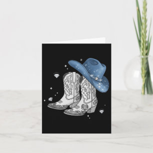 Denim &amp; Diamonds Black T-Shirt Western Cowgirl Karte
