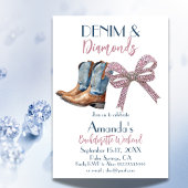 Denim and Diamond Disco Party Bachelorette Weekend Einladung