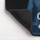 Denim And Diamonds Bow Ladies Girls Jeans Women Mousepad (Ecke)