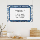 Denim and Diamonds Foto Booth Frame Prop Poster (Küche)