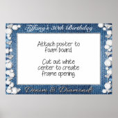 Denim and Diamonds Foto Booth Frame Prop Poster (Vorne)