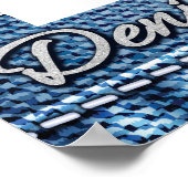 Denim and Diamonds Foto Booth Frame Prop Poster (Ecke)