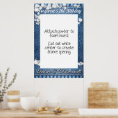 Denim and Diamonds Foto Booth Frame Prop Poster (Küche)