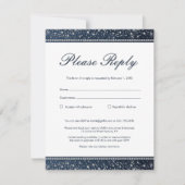 Denim and Diamonds Reply RSVP Card Einladung (Vorderseite)