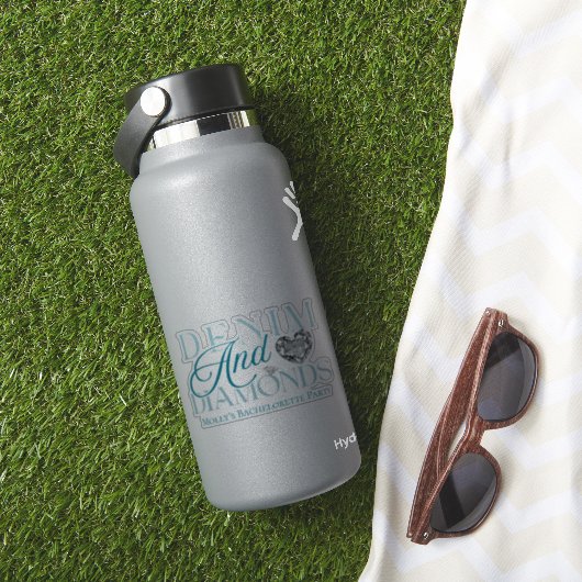 Denim and Diamonds - Western Bachelorette Design Aufkleber (HydroFlask Insitu)