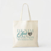 Denim and Diamonds - Western Bachelorette Design Tragetasche (Vorne)