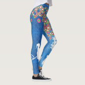 Denim-Art-Leggings Garten Graffiti banksy Leggings (Rechts)