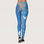 Denim-Art-Leggings Garten Graffiti banksy Leggings (Rückseite)