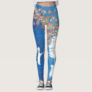 Denim-Art-Leggings Garten Graffiti banksy Leggings