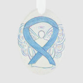 Denim Awareness Ribbon Angel Ornament (Vorderseite)