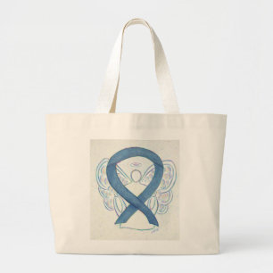 Denim Awareness Ribbon Custom Totbeutel Jumbo Stoffbeutel