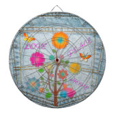 Denim Back Pocket Blume Liebe Hoffnung Dartscheibe (vorne)