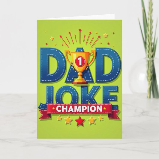 Denim Best Dad Auszeichnung Karte (Vorderseite)