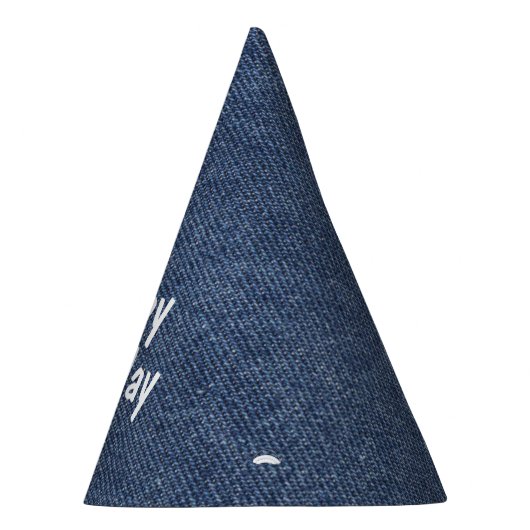 Denim Birthday Herzlichen Glückwunsch Partyhütchen (Rechts)