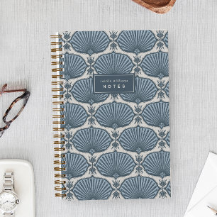 Denim Blau   Deco Fans Personalisiert Notizblock