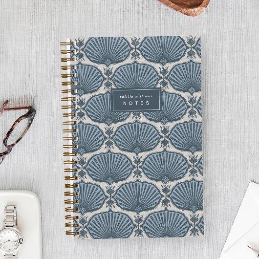 Denim Blau | Deco Fans Personalisiert Notizblock