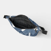 Denim Blau Patchwork Monogram Initiale Bauchtasche (Offen)
