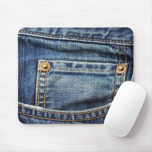 Denim - blaue Jean-Tasche Mousepad (Mit Mouse)