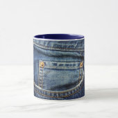 Denim - blaue Jean-Tasche Tasse (Zentrum)