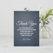 Denim, blaue Jeans, Cowboy, Western danke Karte (Stehend Vorderseite)