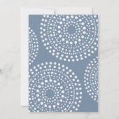 Denim blaue moderne Boho Hochzeit Einladung (Rückseite)