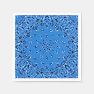 Denim-blaue Paisleybandana-Schal GRILLEN Serviette