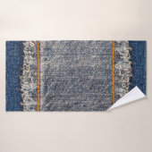 Denim blauen Jeans Stoff Rahmen. Blechdichtfabrik Badehandtuch (Badehandtuch)