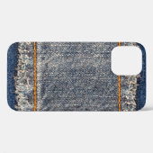 Denim blauen Jeans Stoff Rahmen. Blechdichtfabrik Case-Mate iPhone Hülle (Rückseite (Horizontal))