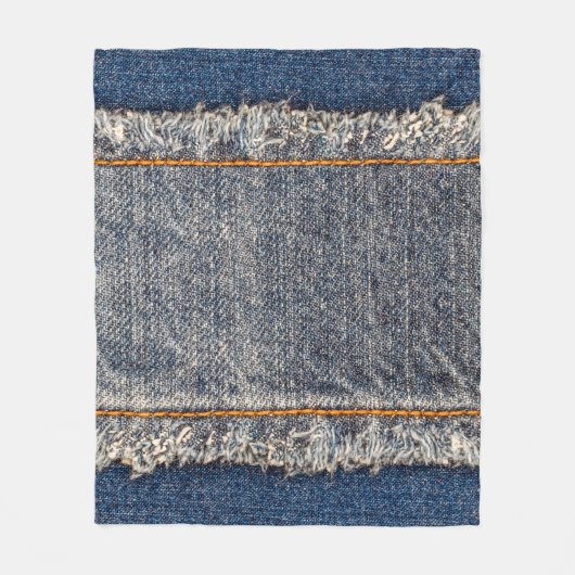 Denim blauen Jeans Stoff Rahmen. Blechdichtfabrik Fleecedecke (Vorderseite)