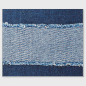Denim blauen Jeans Stoff Rahmen. Blechdichtfabrik Geschenkpapier (Flach)