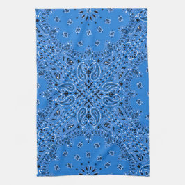 Denim-blauer Paisley-Westernbandana-Schal-Druck Handtuch
