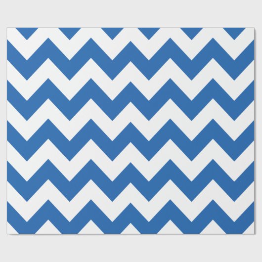 Denim-blaues mutiges Zickzack Geschenkpapier (Flach)