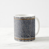 Denim-Blaujeans: Casual Doppelpatch Kaffeetasse (VorderseiteRechts)