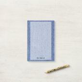 Denim-Blick und Ihr Name Post-it Klebezettel (Auf Schreibtisch)