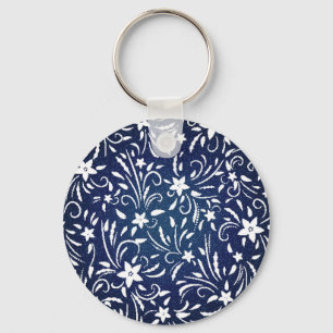 Denim Blooms: Hintergrundinformationen zu Blumenmu Schlüsselanhänger