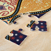 Denim Blue Art Nouveau: Nahtlos Puzzle (Seite)