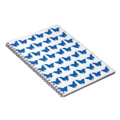 Denim Blue Bold Butterflies Notizblock (Rechte Seite)